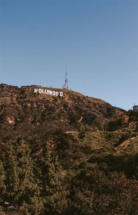 Hollywood Sign on Brown Rocky Mountain Under Blue Sky · Free Stock Photo