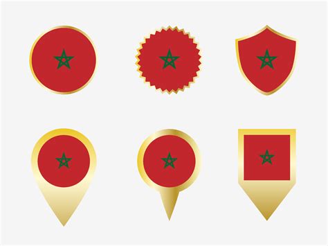 Vector flag set of Morocco. 22822619 Vector Art at Vecteezy