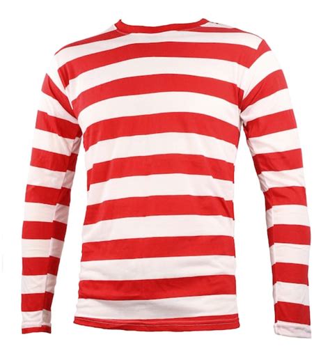 Men's Long Sleeve Red & White Striped Shirt