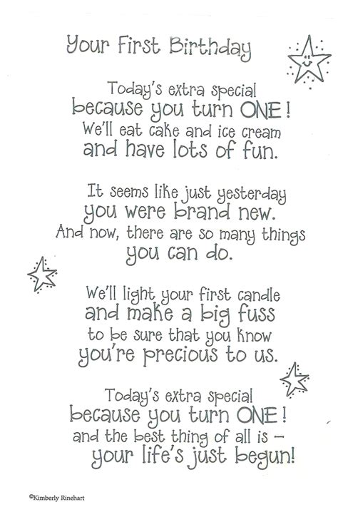 Dinglefoot's Scrapbooking - poem for baby Happy Birthday, Baby 1st Birthday, Birthday Greetings ...