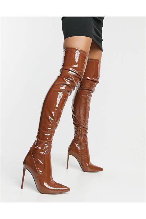 Steve Madden Viktory Thigh High Boot in Brown - Lyst