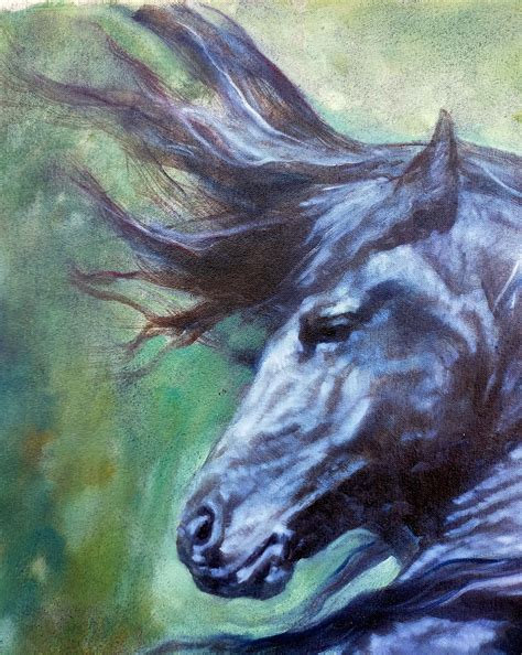 Friesian Horse Painting Original Art Commission Oil on Canvas | Etsy