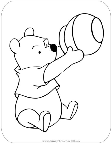 Winnie The Pooh Hunny Pot Coloring Pages Coloring Pages