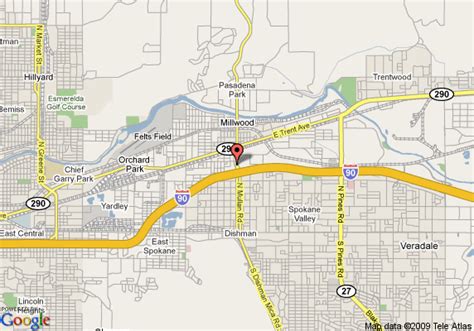 Map of Super 8 Motel Spokane/Valley, Spokane