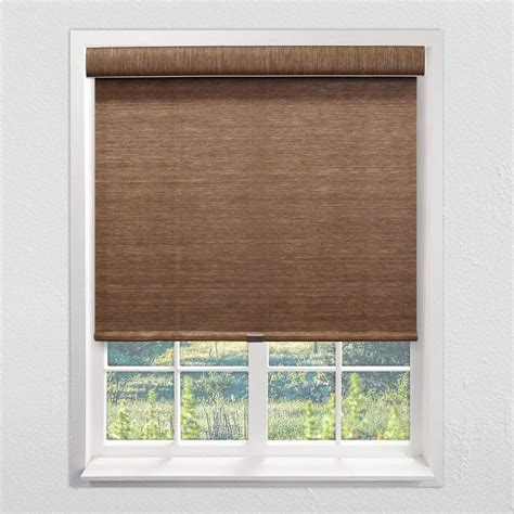 Cordless Roller Shades | Natural Woven, Felton Truffle - 20"W X 72"H – Chicology