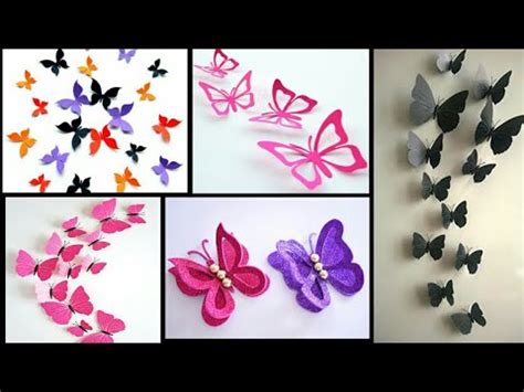 Room Decor Wall Decoration With Diy Paper Butterfly And Paper Trees - Meulin