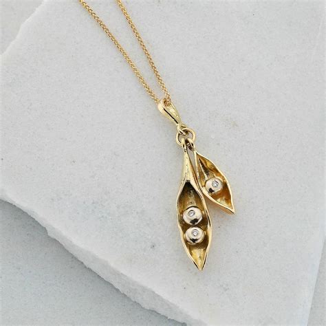 Gold And Diamond Peas In A Pod Necklace By Claire Troughton | notonthehighstreet.com