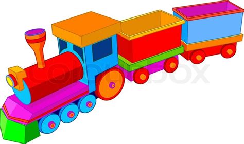 Beautiful multi colored toy train | Stock vector | Colourbox