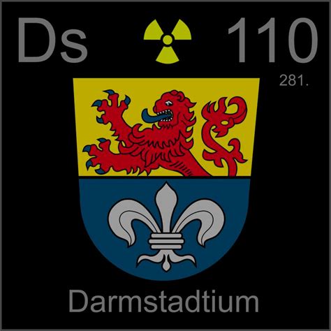 Sample of the element Darmstadtium in the Periodic Table