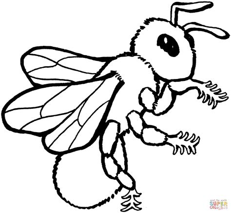 Dibujo de Dibujo de una Abeja para colorear | Dibujos para colorear imprimir gratis