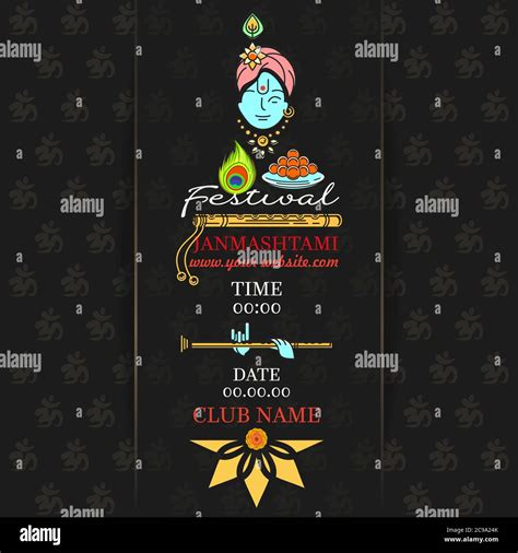 Vector invitation card for a Janmashtami party Stock Vector Image & Art ...