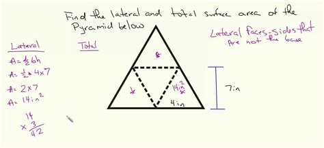 Lateral and Total Surface Area- Triangular Pyramid - YouTube