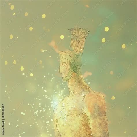 Abstract Stoic Figure Portraying the Stoicism Existence with Stoical Expressionism. Monumental ...