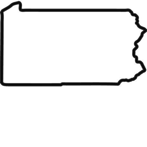 Pennsylvania Outline Rubber Stamp | State Rubber Stamps – Stamptopia