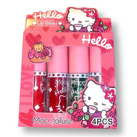 Hello kitty lip gloss set 4 glosses in 2023 | Hello kitty, Hello kitty items, Kitty