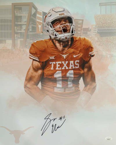 Sam Ehlinger Autographed Signed 16X20 Photo - Texas Longhorns - JSA COA