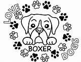 Cute BOXER Dog Coloring Page Instant Download  Etsy sketch template