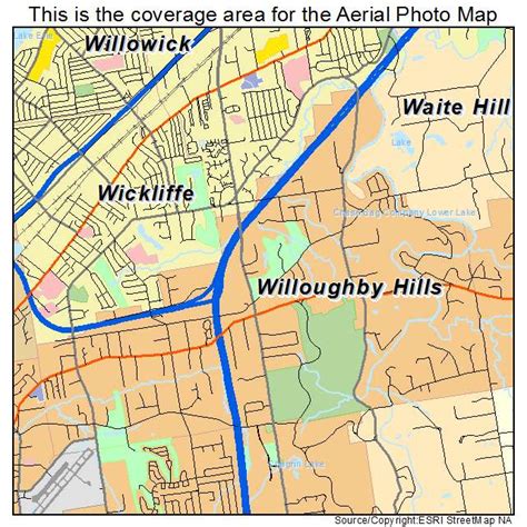 Aerial Photography Map of Willoughby Hills, OH Ohio