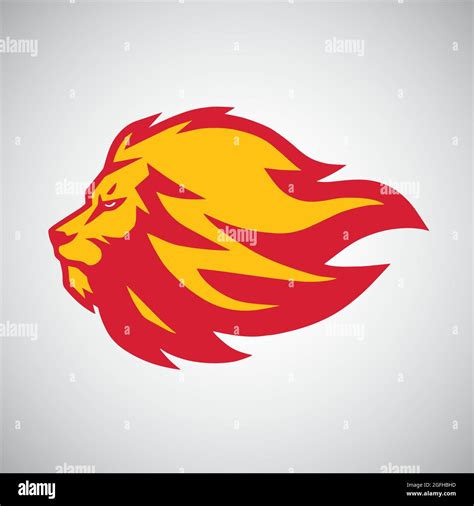 Lion Flame Fire Logo Design Stock Vector Image & Art - Alamy