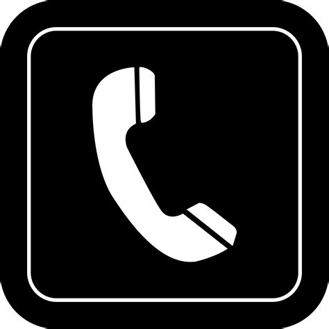 Telephone Contact Icon in Black Square Shape 8506478 PNG