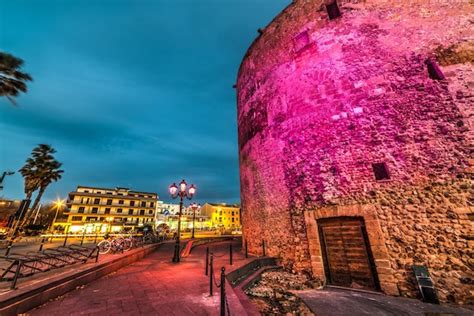 Premium Photo | Alghero by night sardinia