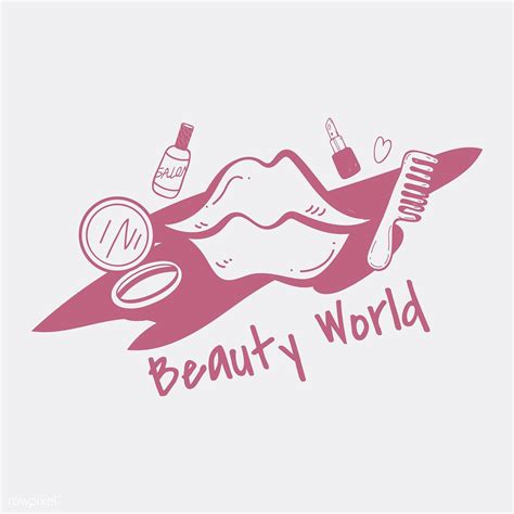 Beauty world makeup shop logo vector | free image by rawpixel.com ...