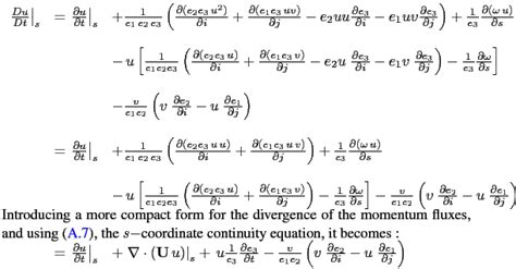 Momentum Equation