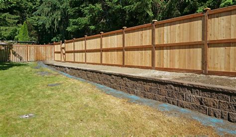 Lacey Retaining Wall and Privacy Fence | Retaining wall, Diy retaining ...