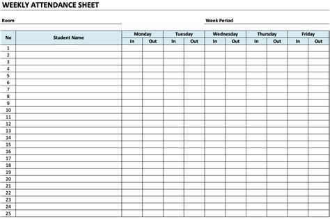 Daycare-Attendance-Sheet-5-Days-Landscape - Excel templates