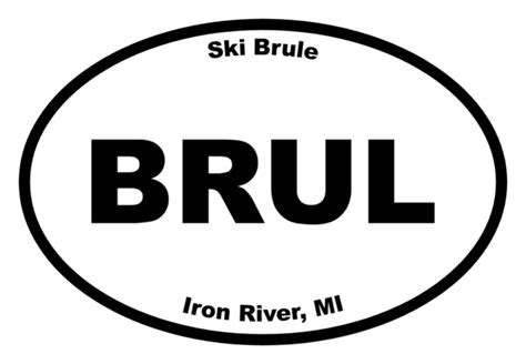 Ski Brule Oval Sticker