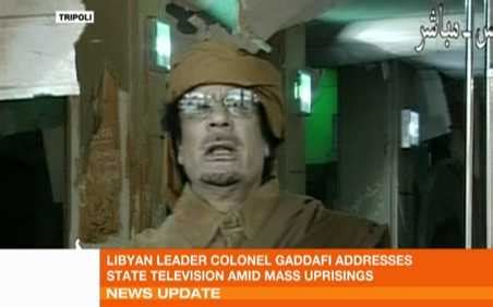 Libya's Muammar Gaddafi Gives A Psychopathic Speech to His People | Breitbart