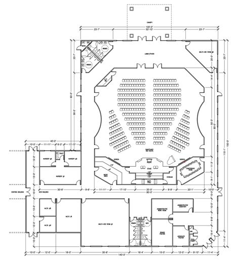 Church Building Floor Plans - floorplans.click