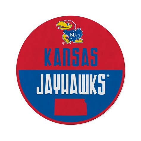 Kansas University Shape Cut Logo With Header Card - Classic Design