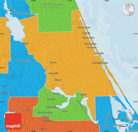 Political Map of Volusia County