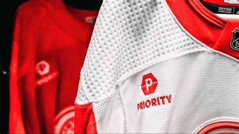 Red Wings unveil first-ever jersey patch sponsor Priority Waste