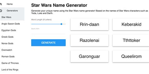 Names Generators - Instant name generator can generate millions of ...