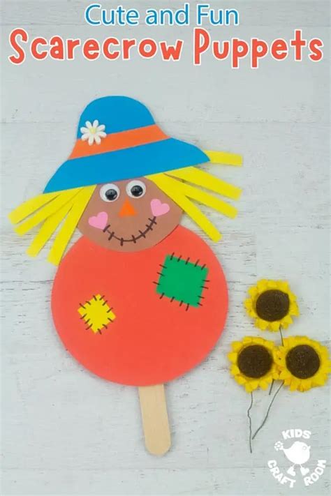 Paper Scarecrow Puppet Craft For Kids - Kids Craft Room