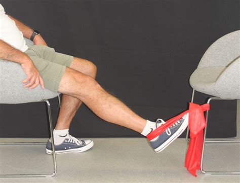 Seated knee flexion with exercise band - OPAL - Return to Work