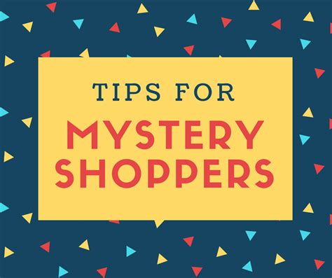 Tips for Mystery Shoppers