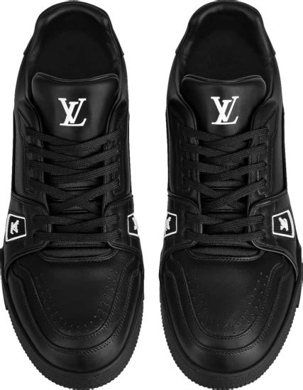 Louis Vuitton All Black 'LV Trainer' Sneakers | INC STYLE