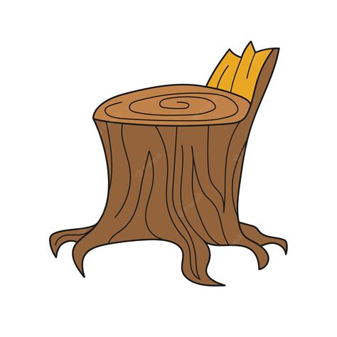 Premium Vector | Simple cartoon icon. cartoon illustration of funny stump for children on white