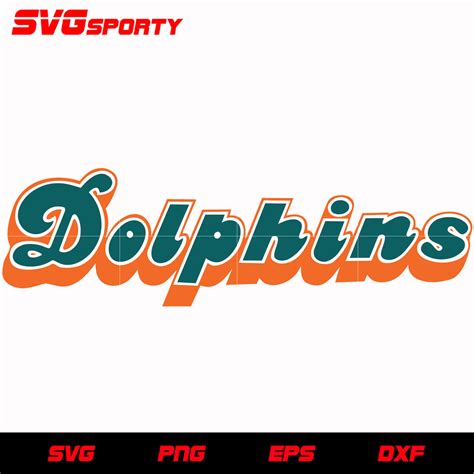 Miami Dolphins Text Logo 3 svg, nfl svg, eps, dxf, png, digital file ...