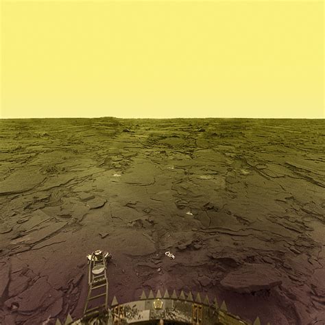 An image of the surface of Venus taken by the Venera 14 spacecraft in ...