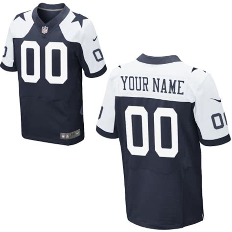 Mens Dallas Cowboys Nike Navy Blue Custom Alternate Elite Jersey