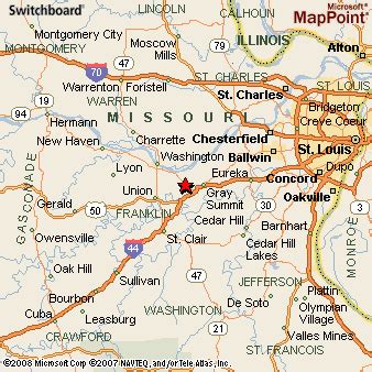 Villa Ridge, Missouri Area Map & More