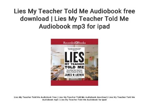 Lies My Teacher Told Me Audiobook free download | Lies My Teacher Tol…