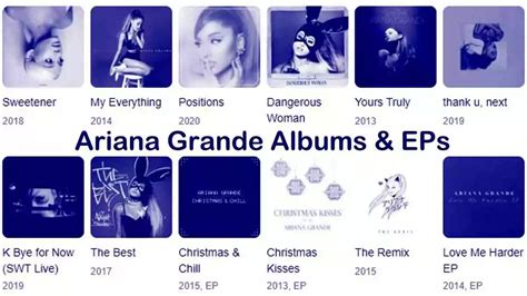 Full List Of Ariana Grande Albums And EPs — 247Hitz.Com