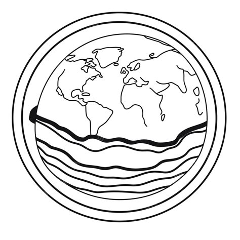 An Outline Drawing Of The Earth Sketch Vector, Earth Drawing, Wing ...