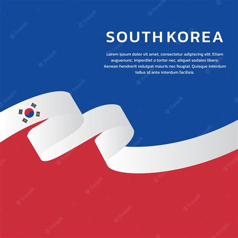 Premium Vector | Illustration of south korea flag template