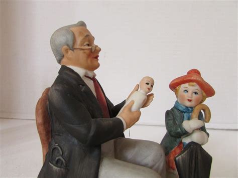 NORMAN ROCKWELL COLLECTOR CLUB 1980 FIGURINE DOCTOR AND THE DOLL LTD ED 5.5" - Figurines